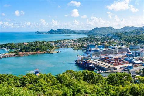 Pictures St Lucia Castries Saint Lucia Tropical Coast Port Ships