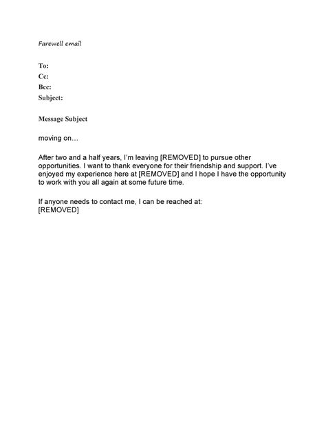 .subject line for a message you're sending to a coworker or friend, email marketing subject lines up with good email marketing subject lines is to know the dos and don'ts of email subject lines in ideas for great introduction email subject lines. 40+ Farewell Email Templates to Coworkers ᐅ TemplateLab