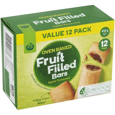Woolworths Apple Oven Baked Fruit Bars 12 Pack Woolworths