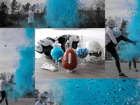 Football Gender Reveal 10 Filled With Powder And Confetti Etsy