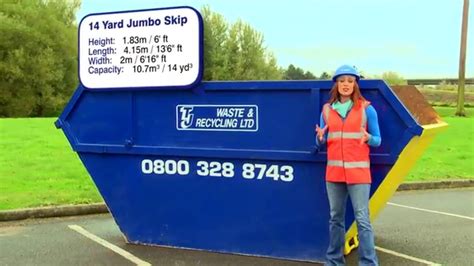 Skip Hire Info 12 Cubic Yard Jumbo Skip Available From Tj Waste