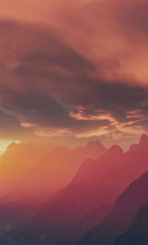 3840x2160 Fogy Mountain Sunset 4k 4k Wallpaper Hd Nature 4k Wallpapers