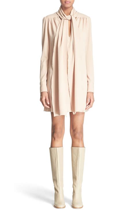 See By Chloé Tie Neck Crepe Dress Nordstrom