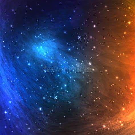 Colorful Space Galaxy Background With Shining Stars Stardust And
