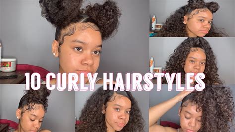 10 Hairstyles For Curly Hair Natural Hair Youtube