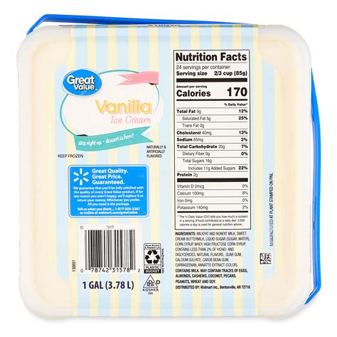 Buy Great Value Vanilla Ice Cream 1 Gallon Online At Lowest Price In