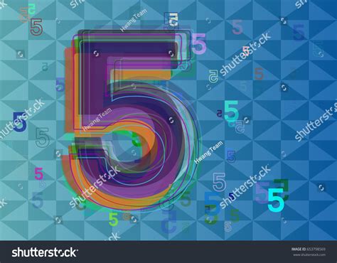 Number 5 Design Template Stock Vector Royalty Free 653798569