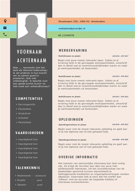 Get the best cv format template and introduce yourself to the professional world with the best results. Curriculum Vitae Coloré