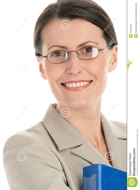 Mature Businesswoman Wearing Glasses Royalty Free Stock
