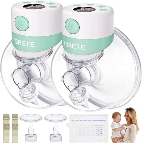 Tsrete Breast Pump Double Wearable Breast Pump Electric Hands Free Breast Pumps