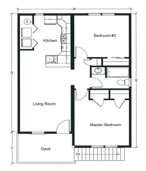 2 Bedroom Floor Plans With Dimensions Pdf Sangka