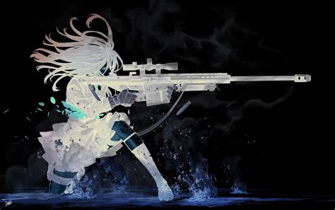 Wallpaper Gun Anime Girls Kozaki Yuusuke X