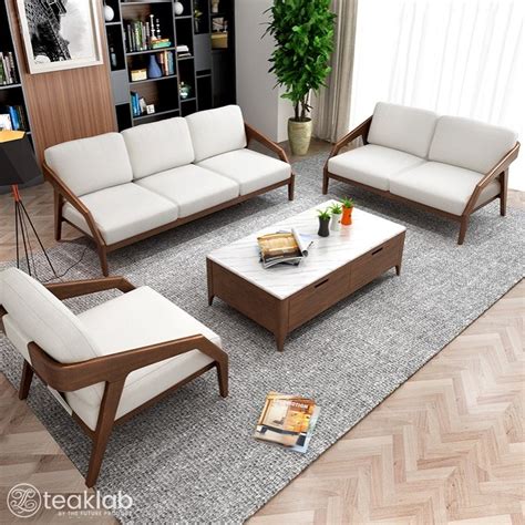Classic Wooden Sofa Set Designs Baci Living Room