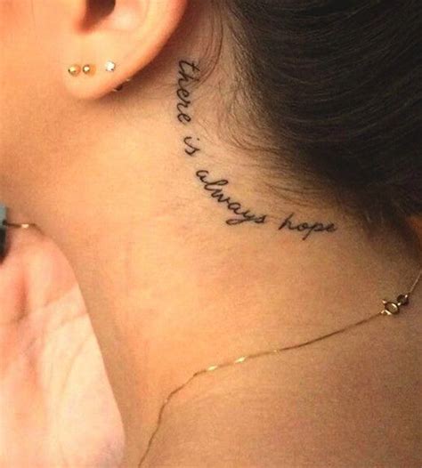 Behind The Ear Quote Tattoo
