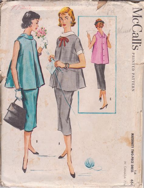 Vintage Mccall S Maternity Pattern Maternity Sewing Patterns
