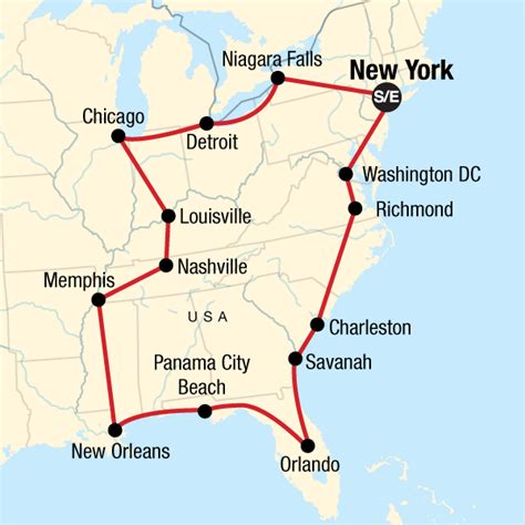 Itinerary Usa Road Trip Epic East Coast In United States North