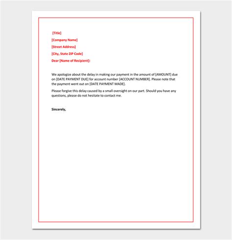 Apology Letter For Late Payment 4 Samples Examples And Formats