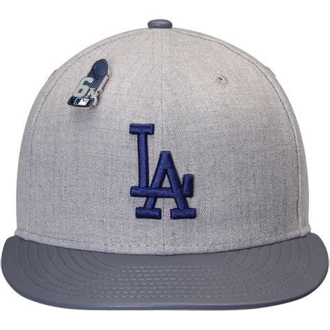 Los Angeles Dodgers New Era Pin Collection 59fifty Fitted Hat Gray