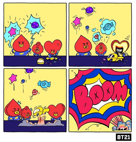 The Comic Strip Shows An Image Of Two Hearts One Is Blowing Bubbles