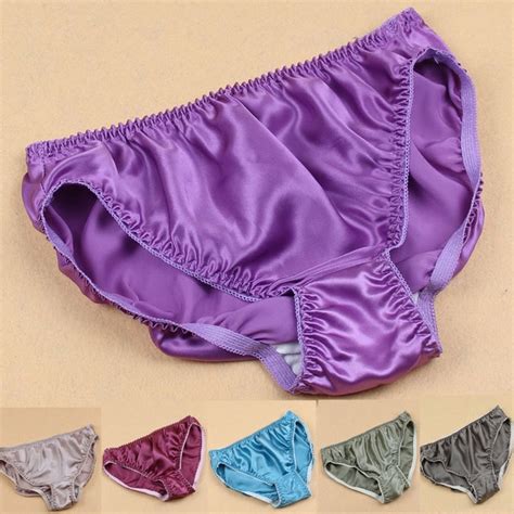 women silk satin panties female floral embroidery underwear 3psc pack ladies knickers briefs in