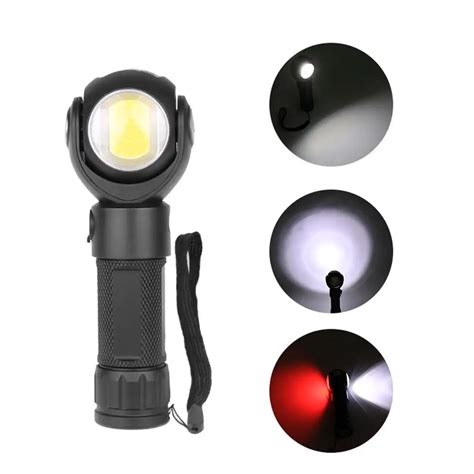Waterproof 360 Degree Rotatable T6 Led Torch Flashlight With Magnet Cob