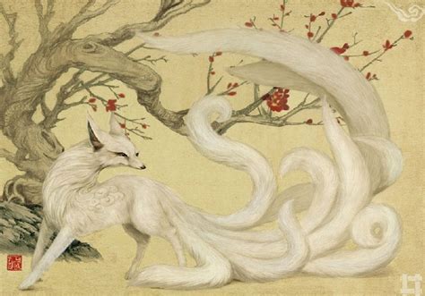 Nine Tails Fox Japanese Myth Kitsune Japanese Folklore