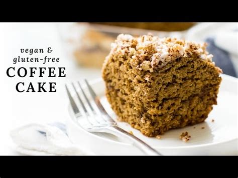 A soft and buttery cake with a cinnamon filling and cinnamon sugar crumb topping. Vegan Coffee Cake {gluten-free & oil-free} - YouTube