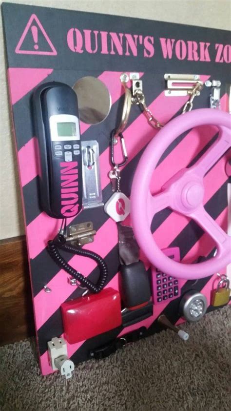 Busy Board Pink Caution Stripe Steering Wheel Style Girls Etsy Baby