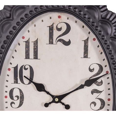 Oval Wall Clock Old Style By Antic Line Ideal For A Vintage Decor
