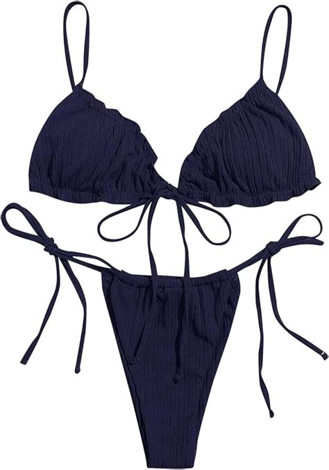 Amazon Com Cieken Bikini Set Bandage Solid Brazilian Swimwear Two My Xxx Hot Girl