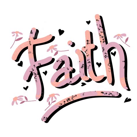 Soft Pink And Purple Faith Lettering Faith Pink Purple Png