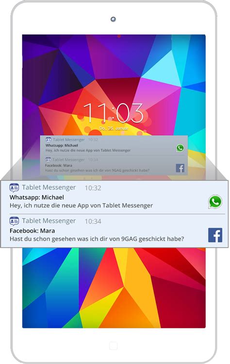 Tablet Messenger For Whatsapp Facebook And Many More