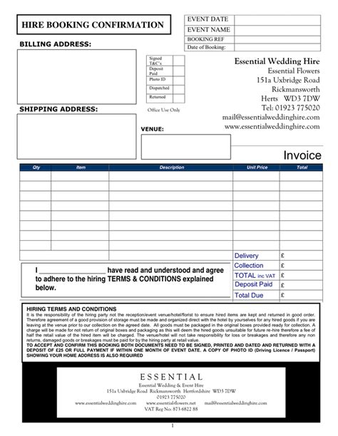 Invoice Template In Word And Pdf Formats