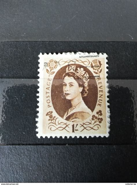 Rare 1s Great Britain Elizabeth Ii 1952 Used Stamp Timbre 1952