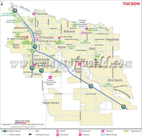 Buy Tucson City Map
