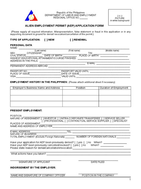 Aep Application Form Notary Public Passport