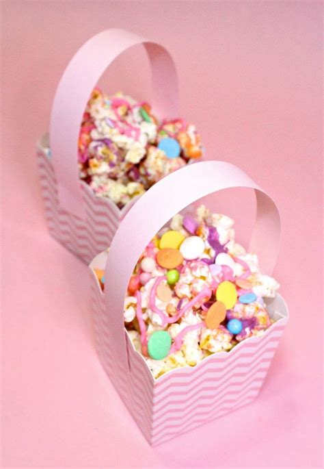 Diy Mini Easter Baskets Filled With Popcorn Bunny Food ⋆ Brite And