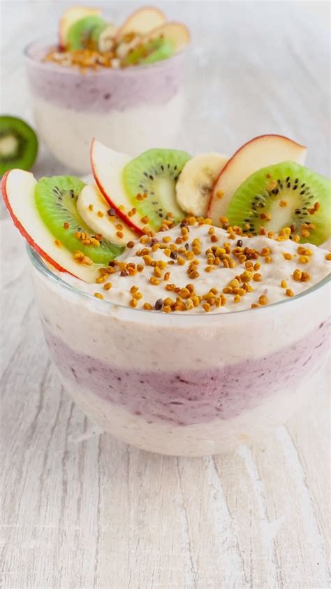 Check overnight oats calories, carbs, protein, fat and more. Low Calorie Acai Overnight Oats Yogurt Bowl [Video ...