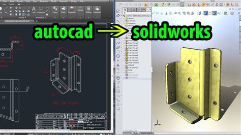 The normal practice is not to. Convert 2D AutoCad (DWG, DXF) to 3D SolidWorks - YouTube
