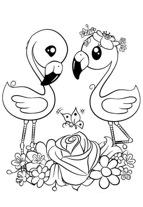 Printable Cute Flamingo Coloring Pages Printable World Holiday