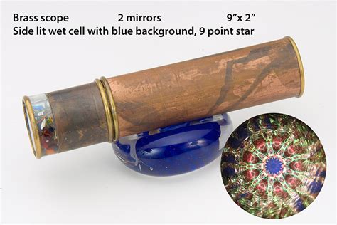 Brass Kaleidoscope Etched Brass Tube Features Embedded Bearing For