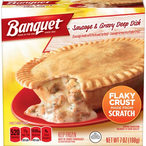 Banquet Frozen Pot Pie Breakfast Deep Dish Sausage And Gravy 7 Ounce