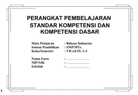 Download Rpp Silabus Bahasa Indonesia Smp Kelas 789 Ktsp Semester 1