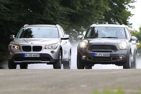 Bmw x1 und mini countryman im test: familienduell der crossover