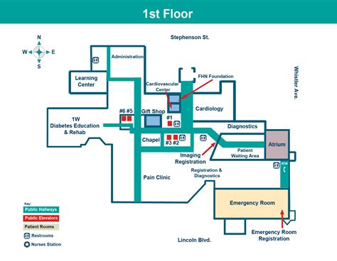 Regions Hospital Floor Plan Map