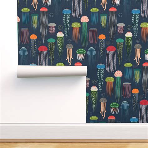 Jellyfish Wallpaper Just Jellies Jellyfish By Katerhees Etsy Perfect