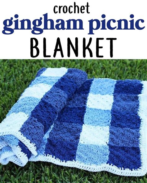 Crochet Gingham Picnic Blanket • Sewrella Crochet Crochet For