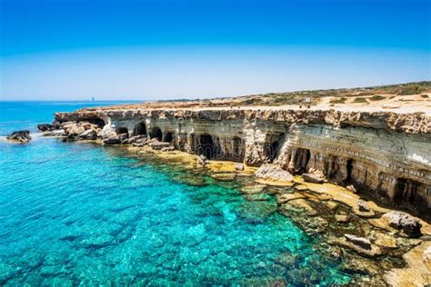 Sea Caves Near Ayia Napa In Cyprus Natural Rock Formation Famouse For