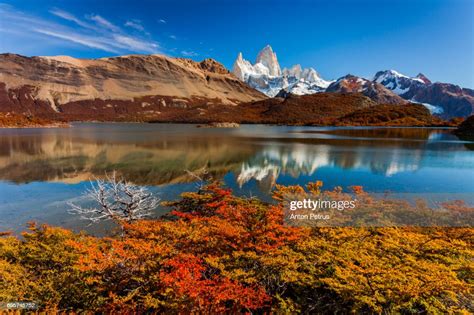 Autumn At Fitz Roy Mountain El Chalten Patagonia Argentina High Res