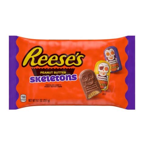 Reeses Milk Chocolate Peanut Butter Skeletons Halloween Candy Bag 1
